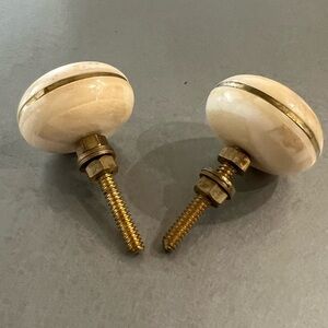 Cream and Gold Drawer Knobs